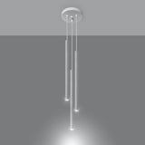 Steel Pendant Light With Pastelo 3P Lamp - Ocean Green