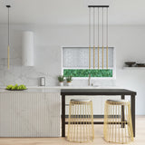 Steel Pendant Light With Pastelo 3P Lamp - Ocean Green