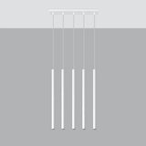 Steel Pendant Light With Pastelo 5 Lamp - Ocean Green