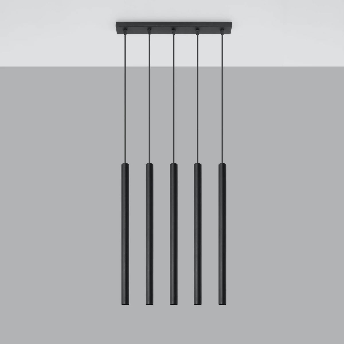 Steel Pendant Light With Pastelo 5 Lamp - Ocean Green