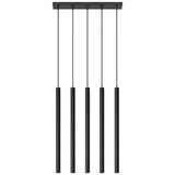 Steel Pendant Light With Pastelo 5 Lamp - Ocean Green