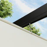Steel Pergola With Retractable Canopy 297cm Width x 211cm Depth - Velmora
