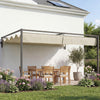 Steel Pergola With Retractable Canopy 397cm Width x 297cm Depth - Velmora