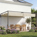 Steel Pergola With Retractable Canopy 397cm Width x 297cm Depth - Velmora
