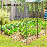 Steel Picket Garden Fence Panels 348cm Wide in Set Of 4 - Velmora