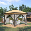Steel Pop Up Gazebo Height Adjustable Shelter 326cm Width x 326cm Depth - Velmora