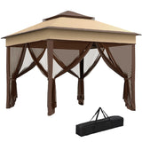 Steel Pop Up Gazebo Height Adjustable Shelter 326cm Width x 326cm Depth - Velmora