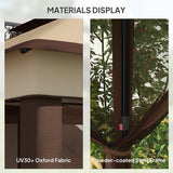 Steel Pop Up Gazebo Height Adjustable Shelter 326cm Width x 326cm Depth - Velmora
