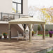 Steel Pop Up Gazebo Party Tent 336cm Width x 336cm Depth With Solar Powered LED Lights - Velmora