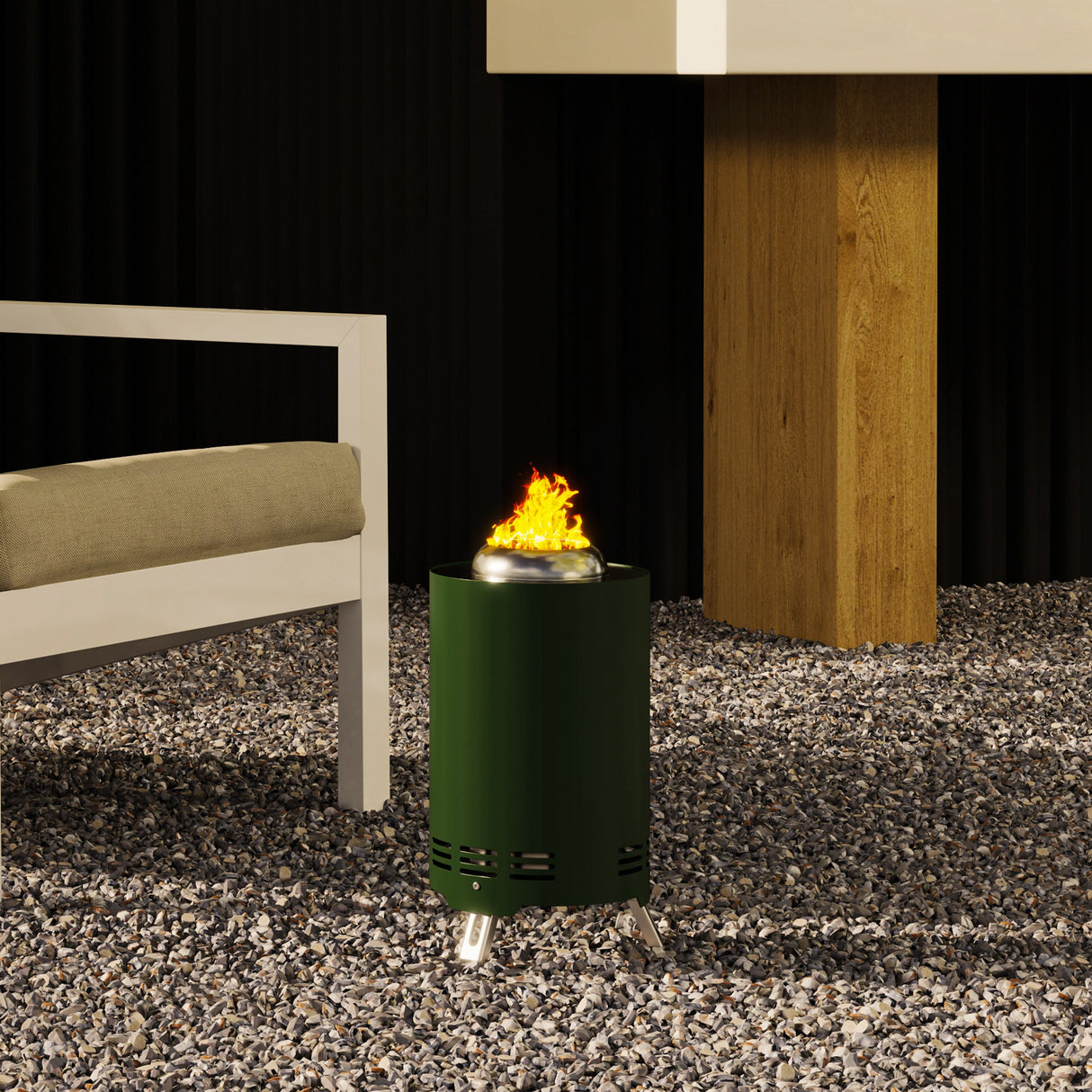 Steel Portable Wood Burning Smokeless Fire Pit With Poker - Velmora