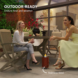 Steel Portable Wood Burning Smokeless Fire Pit With Poker - Velmora