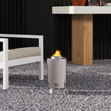 Steel Portable Wood Burning Smokeless Fire Pit With Poker - Velmora