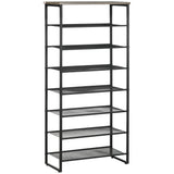 Steel Shoe Rack 60cm Wide 8 Tier - Velmora