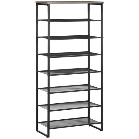 Steel Shoe Rack 60cm Wide 8 Tier - Velmora