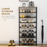 Steel Shoe Rack 60cm Wide 8 Tier - Velmora