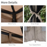 Steel Softtop Gazebo 294cm Width x 294cm Depth With Mosquito Netting - Velmora