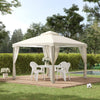 Steel Softtop Gazebo 294cm Width x 294cm Depth With Mosquito Netting - Velmora