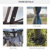 Steel Softtop Gazebo 294cm Width x 294cm Depth With Mosquito Netting - Velmora