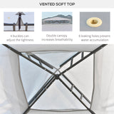 Steel Softtop Gazebo 294cm Width x 294cm Depth With Mosquito Netting - Velmora