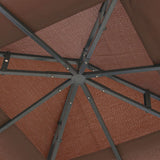 Steel Softtop Gazebo 297cm Width x 297cm Depth With Mosquito Netting - Velmora