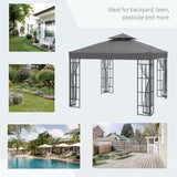 Steel Softtop Gazebo 297cm Width x 297cm Depth With Mosquito Netting - Velmora