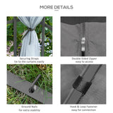 Steel Softtop Gazebo 297cm Width x 297cm Depth With Mosquito Netting - Velmora