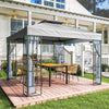Steel Softtop Gazebo 297cm Width x 297cm Depth With Mosquito Netting - Velmora