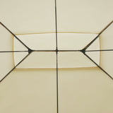 Steel Softtop Gazebo 400cm Width x 300cm Depth With Curtains - Velmora