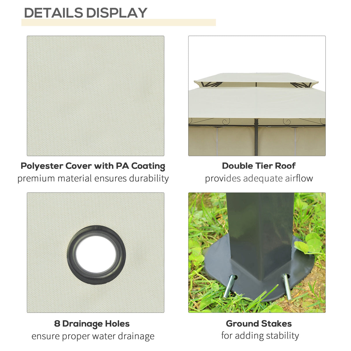Steel Softtop Gazebo 400cm Width x 300cm Depth With Curtains - Velmora