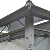 Steel Softtop Gazebo 400cm Width x 300cm Depth With Curtains - Velmora