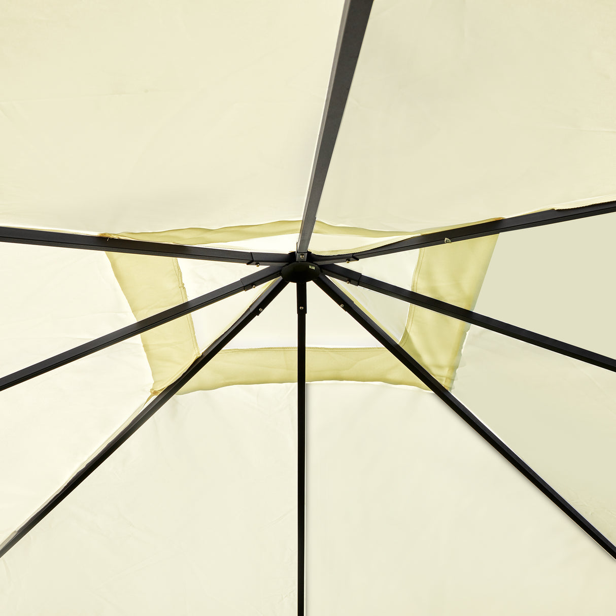 Steel Softtop Gazebo Canopy Awning Tent 297cm Width x 297cm Depth - Velmora