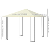 Steel Softtop Gazebo Canopy Awning Tent 297cm Width x 297cm Depth - Velmora