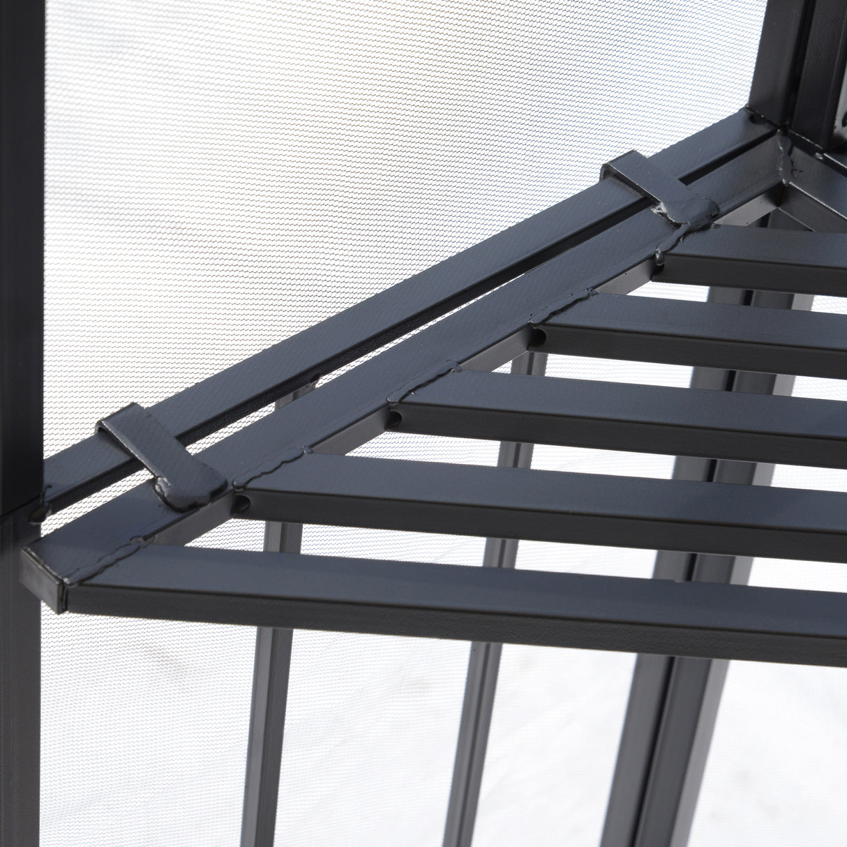 Steel Softtop Gazebo Canopy Shelter 298cm Width x 298cm Depth With Netting - Velmora