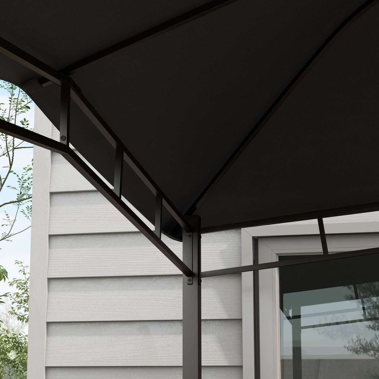 Steel Softtop Gazebo Canopy Tent 300cm Width x 300cm Depth - Velmora
