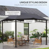 Steel Softtop Gazebo Canopy Tent 300cm Width x 300cm Depth - Velmora