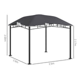 Steel Softtop Gazebo Canopy Tent 300cm Width x 300cm Depth - Velmora