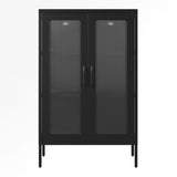 Steel Storage Cabinet With 2 Glass Panel Doors - Marsh