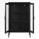 Steel Storage Cabinet With 2 Glass Panel Doors - Marsh
