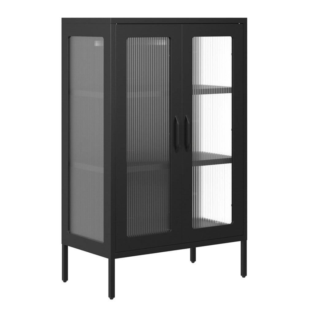 Steel Storage Cabinet With 2 Glass Panel Doors - Marsh