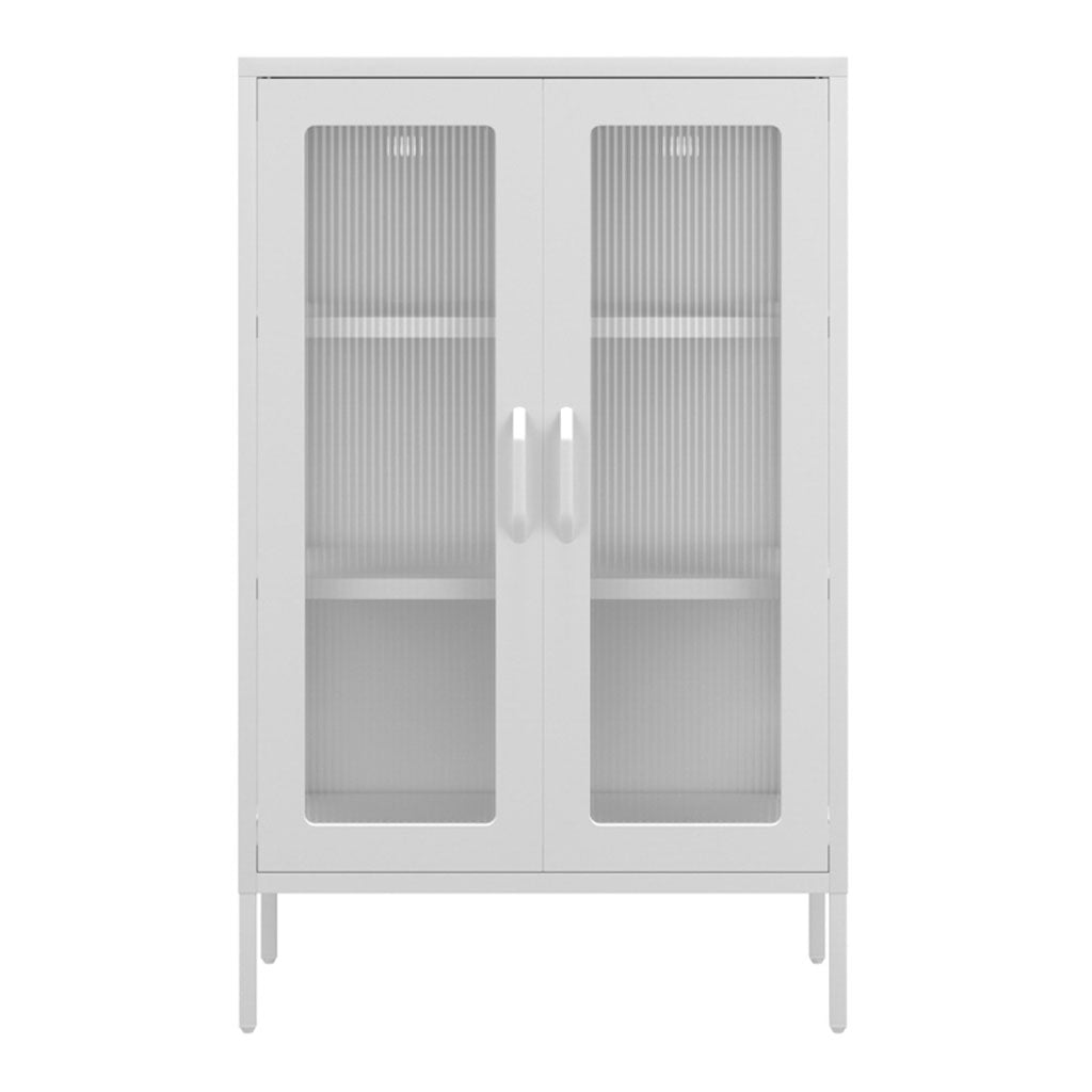 Steel Storage Cabinet With 2 Glass Panel Doors - Marsh