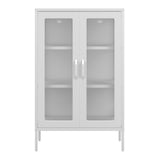 Steel Storage Cabinet With 2 Glass Panel Doors - Marsh