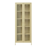 Steel Storage Cabinet With 2 Glass Panel Doors Tall - Marsh