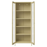 Steel Storage Cabinet With 2 Glass Panel Doors Tall - Marsh