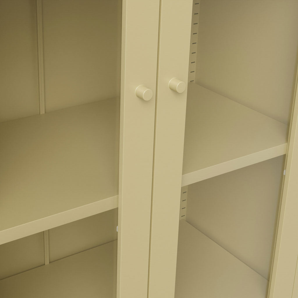 Steel Storage Cabinet With 2 Glass Panel Doors Tall - Marsh