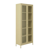 Steel Storage Cabinet With 2 Glass Panel Doors Tall - Marsh