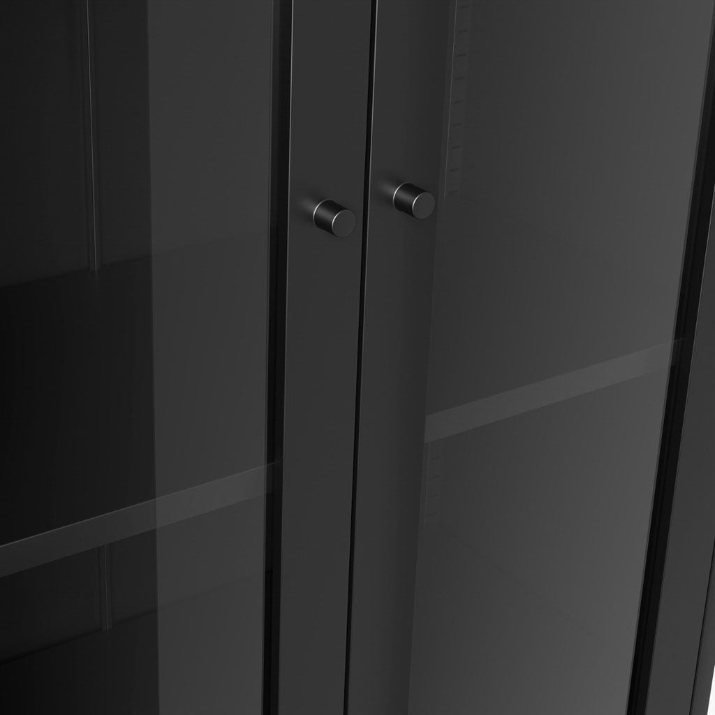 Steel Storage Cabinet With 2 Glass Panel Doors Tall - Marsh