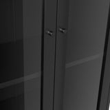 Steel Storage Cabinet With 2 Glass Panel Doors Tall - Marsh