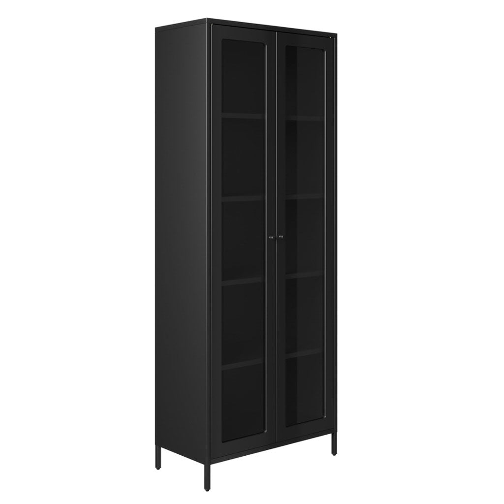 Steel Storage Cabinet With 2 Glass Panel Doors Tall - Marsh