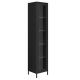 Steel Storage Cabinet With Clear Glass Panels - Frank