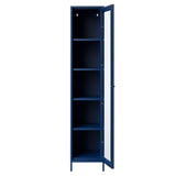 Steel Storage Cabinet With Clear Glass Panels - Frank